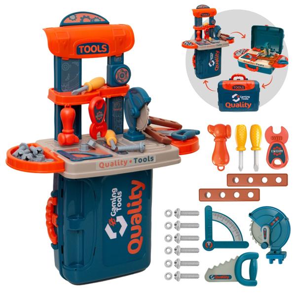 Maleta de Ferramentas Infantil 3 em 1 Multi Montagens Brinquedo Faz de Conta - ATENTU Maleta de Ferramentas Infantil 3 em 1 Multi Montagens Brinquedo Faz de Conta - ATENTU