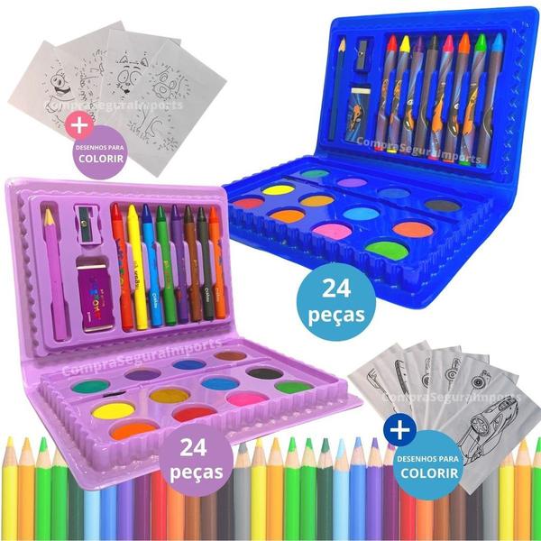 Imagem de Maleta De Pintura Infantil Estojo Para Colorir Com Desenho F114