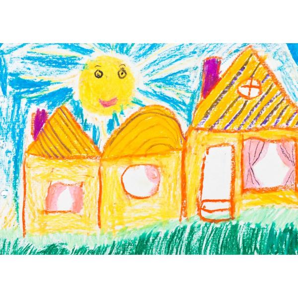 Imagem de Maleta de Pintura Infantil Estojo Pequeno Desenhos Kit Colorir Giz Menina Menino Criança