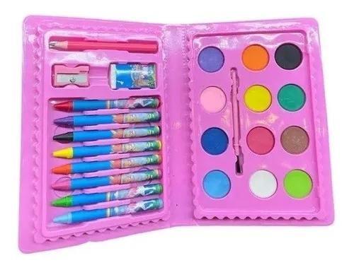 Imagem de Maleta Escolar de Pintura Infantil 24 Peças Estojo Completo Unicórnio Rosa Volta às aulas multicolor Menina