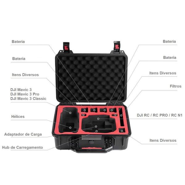 Imagem de Maleta Estanque para Drone DJI Mavic 3 / Mavic 3 Pro / Mavic 3 Classic - Pgytech