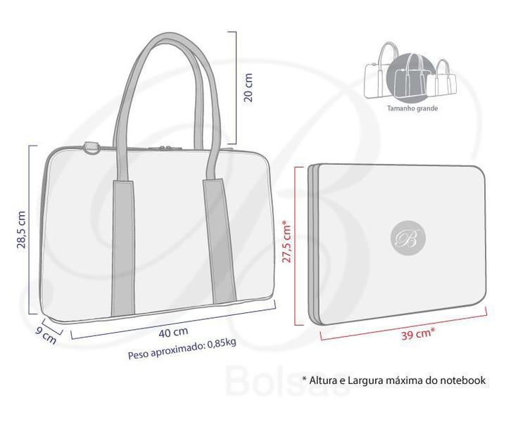 Maleta Feminina Grande Executiva Pasta Bolsa Case Para Notebook Social Trabalho - Bárbara Bolsas Imagem de Maleta Feminina Grande Executiva Pasta Bolsa Case Para Notebook Social Trabalho