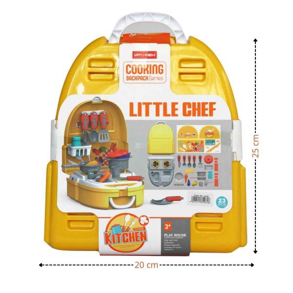 Imagem de Maleta Infantil Chef De Cozinha  Unitoys  Brinquedo Faz De Conta Profissões Crianças +3 Anos