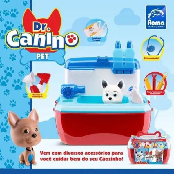 Imagem de Maleta Infantil Dr. Canino Com Acessórios Vermelho Roma Jensen 5510