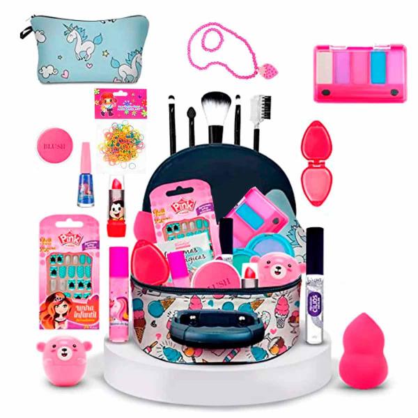 Imagem de Maleta Infantil + Kit De Maquiagens De Beleza Bz66 