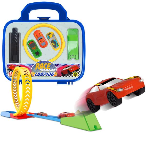 Imagem de Maleta Infantil Meninos Carrinho E Pista Race - Samba Toys