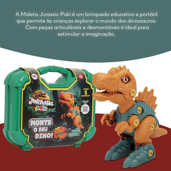 Imagem de Maleta Jurassic Paki 1 Dino Montar e Desmontar Brinquedo