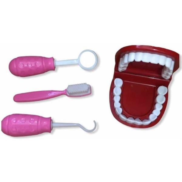 Imagem de Maleta Kit Dentista Rosa e Maleta Kit Médico Rosa 2 Brinquedo Infantil Médico e Dentista Odontologia