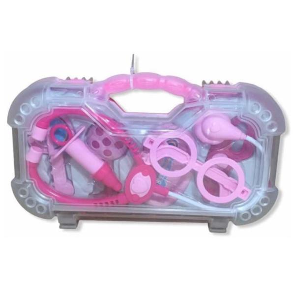 Imagem de Maleta Kit Dentista Rosa e Maleta Kit Médico Rosa 2 Brinquedo Infantil Médico e Dentista Odontologia