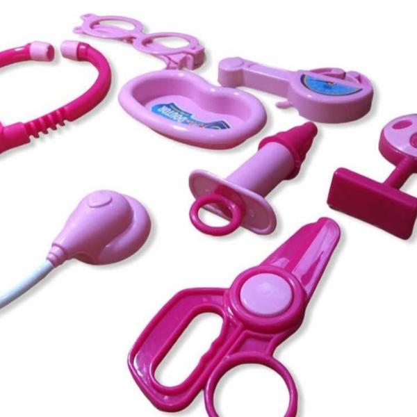 Imagem de Maleta kit dentista Verde e Kit Médico Rosa Brincando e Aprendendo Profissoes