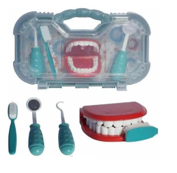 Imagem de Maleta Kit Dentista Verde e Kit Médico Rosa brinquedo de Odontologia