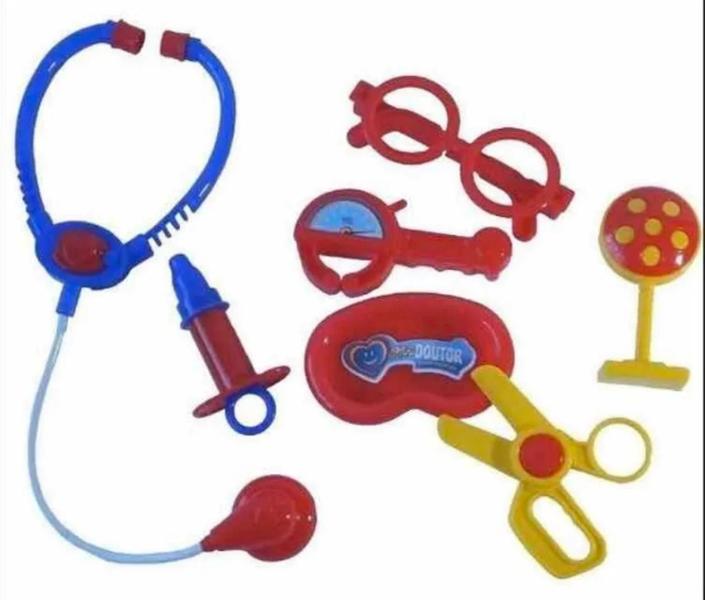 Imagem de Maleta Kit Medico Brinquedo Doutor Cor Azul Crianças