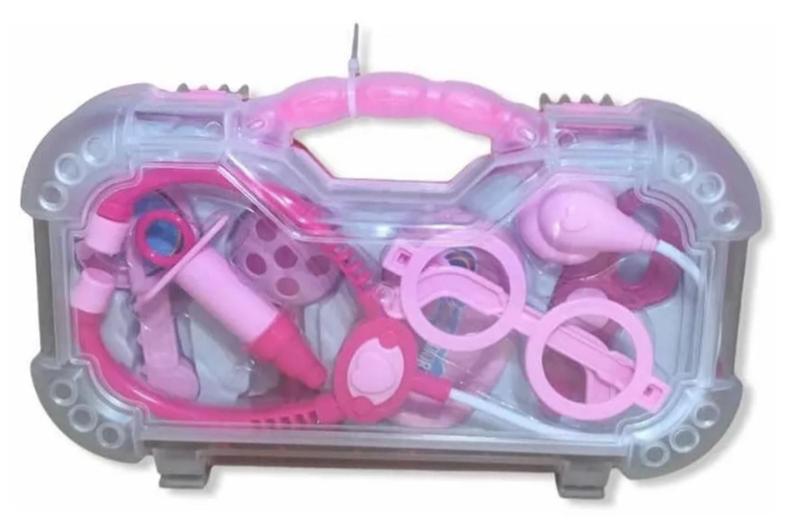 Imagem de Maleta Kit Medico Rosa Brinquedo Doutora Medicina Enfermeira Mini