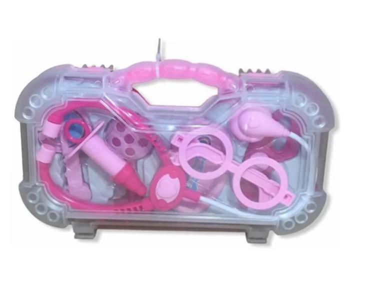 Imagem de Maleta Kit Medico rosa e kit dentista rosa Brinquedo Doutora Medicina