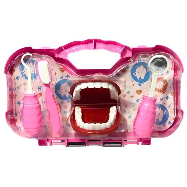 Imagem de Maleta Kit Mini Dentista Com Acessórios Azul/Rosa Pakitoys