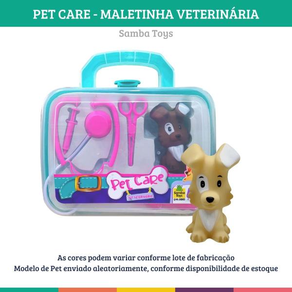 Imagem de Maleta Maletinha Infantil Rosa Kit Veterinária Com Acessório