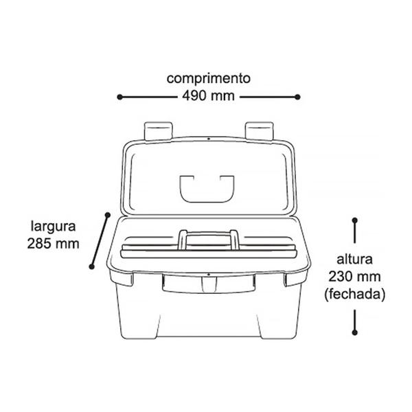 Imagem de Maleta Organizadora Ferramentas Com Bandeja E Alça NewBox Arqplast