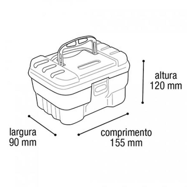 Maleta Organizadora Multiuso Resistente Porta Treco Acessórios Pesca - ARQPLAST Imagem de Maleta Organizadora Multiuso Resistente Porta Treco Acessórios Pesca