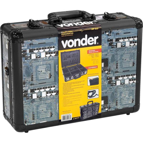 Maleta para ferramentas 455x330x152mm eletrônica mf313 - Vonder Imagem de Maleta para ferramentas 455x330x152mm eletrônica mf313 - Vonder