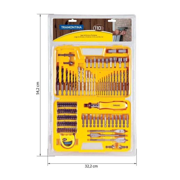 Imagem de Maleta Plastica com Brocas e Ponteiras 110 pecas Tramontina