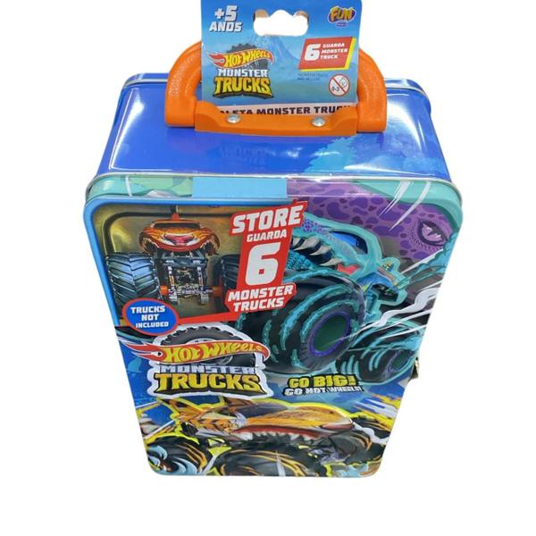 Imagem de Maleta Porta Carrinhos Monster Trucks Hot Wheels Fun