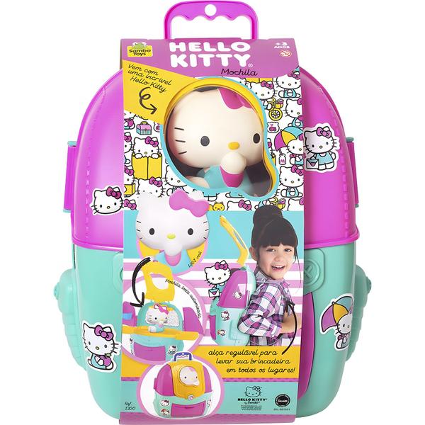 Maleta Regulavel Kit Infantil Didatico Com Boneca Hello Kitty Em