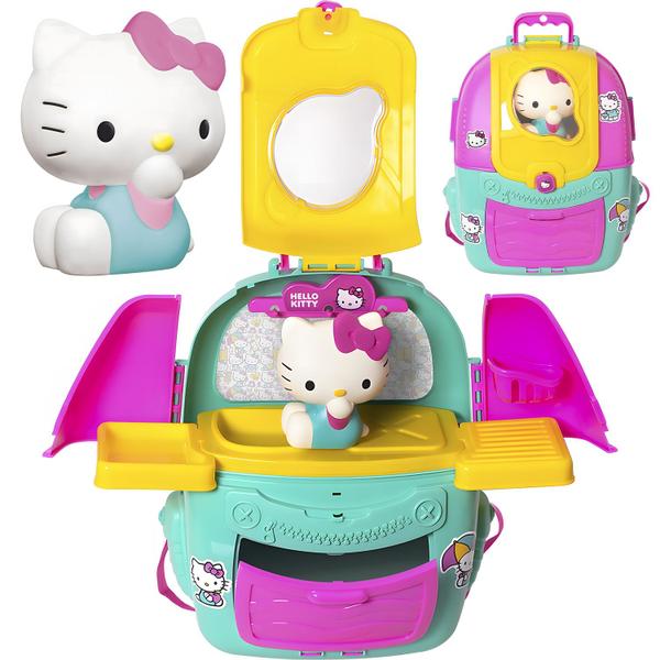 Maleta Regulavel Kit Infantil Didatico Com Boneca Hello Kitty Em