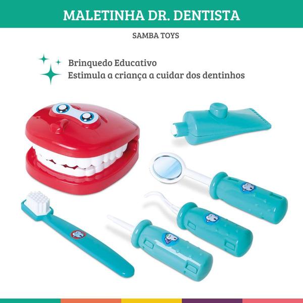 Imagem de Maletinha Dr. Dentista Kit Infantil Brinquedo Samba Toys