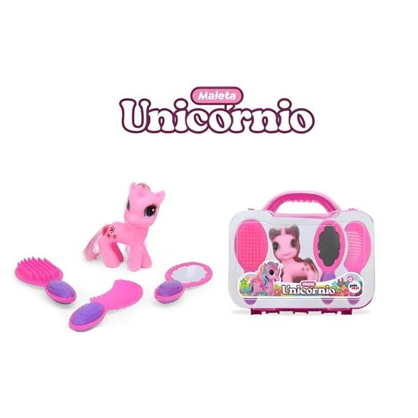 Imagem de Maletinha Kit Beleza Unicornio Escova e Espelho Pakitoys