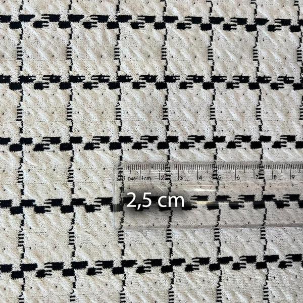 Malha Poliester Elastano LegBox 2 Grande Branco x Preto 01x1.50 Metros - ZAGATA Imagem de Malha Poliester Elastano LegBox 2 Grande Branco x Preto 01x1.50 Metros