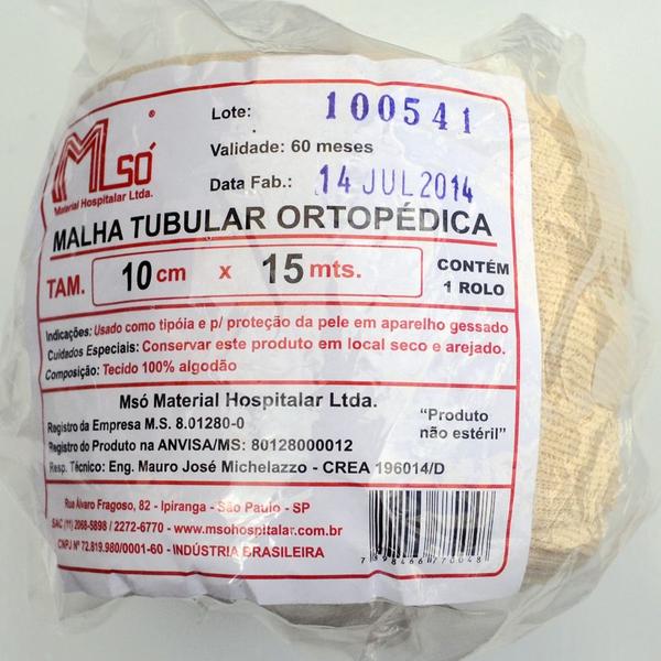 Imagem de Malha Tubular Algodao 10cm X 15m Mso