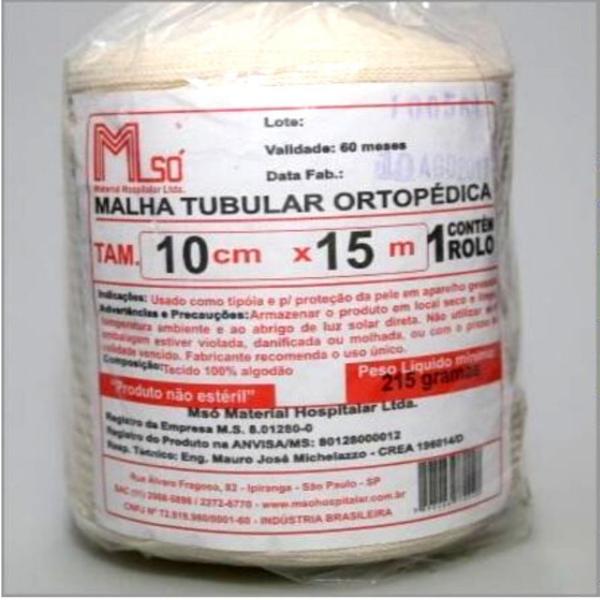 Imagem de Malha Tubular Ortopédica Para enfaixar 10 cm X 15m