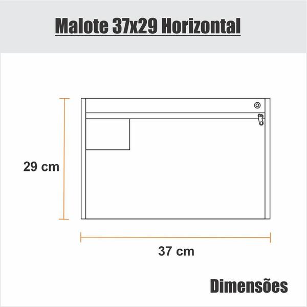 Imagem de Malote Pasta Documentos Escritório Contabilidade Nylon 37x29