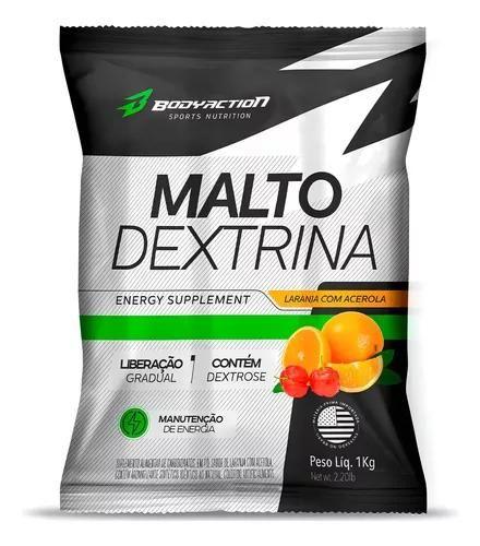 Imagem de Malto Dextrina 1kg - Bodyaction Sabor Laranja Com Acerola