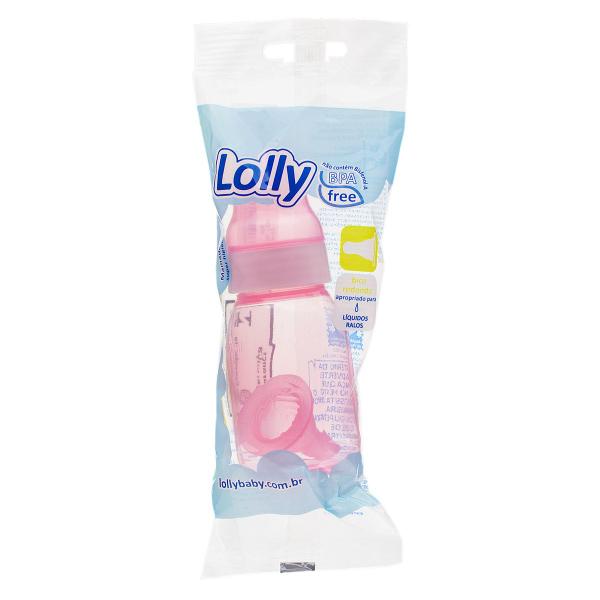 Mamadeira 120ml Rosa Clean TPE Bico Redondo Lolly Imagem de Mamadeira 120ml Rosa Clean TPE Bico Redondo Lolly