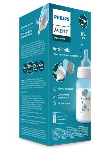 Imagem de Mamadeira Anti Colic 260Ml Elefante Azul Philips Avent