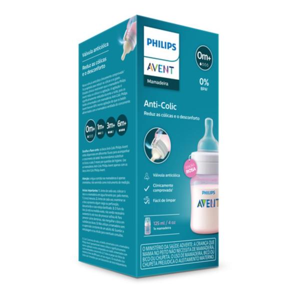 Imagem de Mamadeira Anti-Cólica 125ml Rosa - Philips Avent