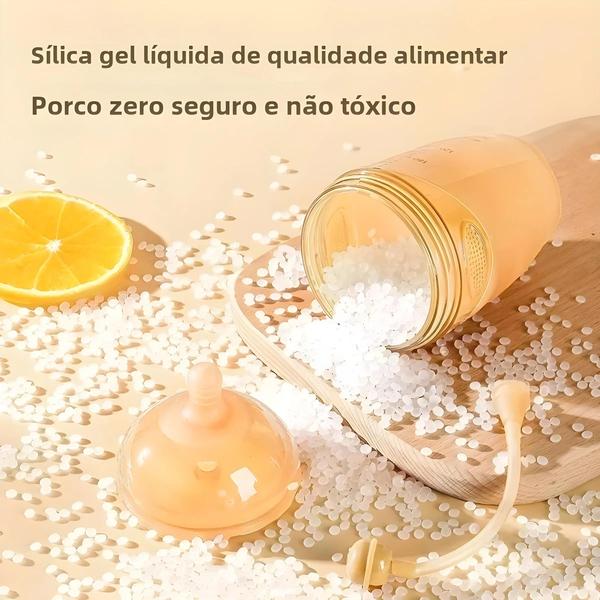 Imagem de Mamadeira Antibacteriana De Nanopartículas Prateadas 250/150ml Silicone Anti Sufocamento Desmame De