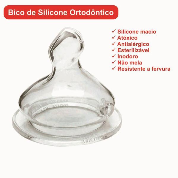 Mamadeira Aquarela Big Bico Silicone Ortodôntico 330ml - DPC Imagem de Mamadeira Aquarela Big Bico Silicone Ortodôntico 330ml