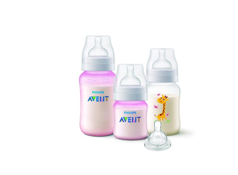 Imagem de Mamadeira Avent Classic 125/260/330Ml Rosa Com Bico Extra N2