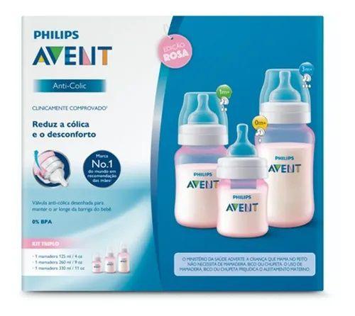 Imagem de Mamadeira Avent Classic 3 Peças 125 260 e 330ml