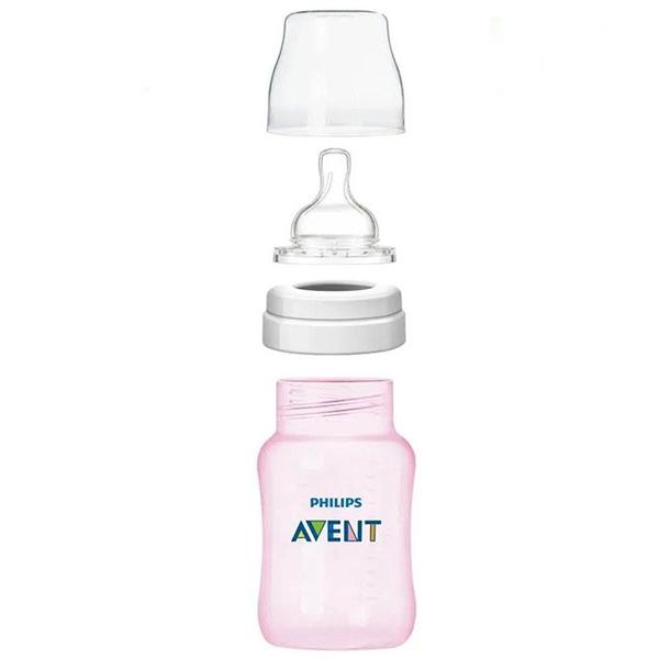 Imagem de Mamadeira Avent Classica Anticólica 260ml 1m+ - Cor Rosa