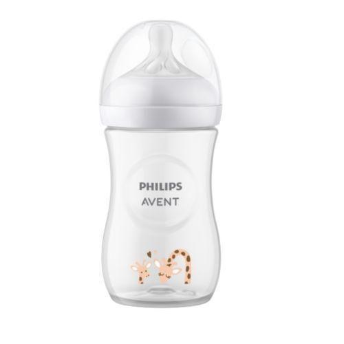 Imagem de Mamadeira Avent Philips Pétala 260 Ml Girafa + Escova Lavar