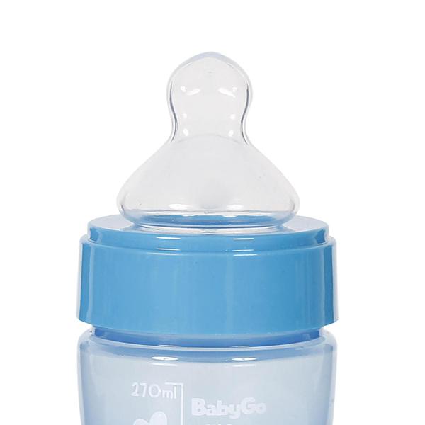 Imagem de Mamadeira Babygo 270ml Antivazamento Colors Love