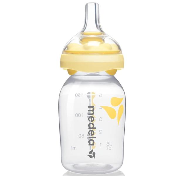 Imagem de Mamadeira Bico Calma +0meses + Recipiente Leite 150ml 3und Medela