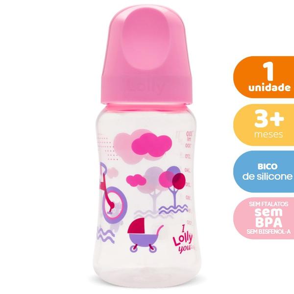 Imagem de Mamadeira Big Viva 250ml Lolly Nenny Bico de Silicone Cores