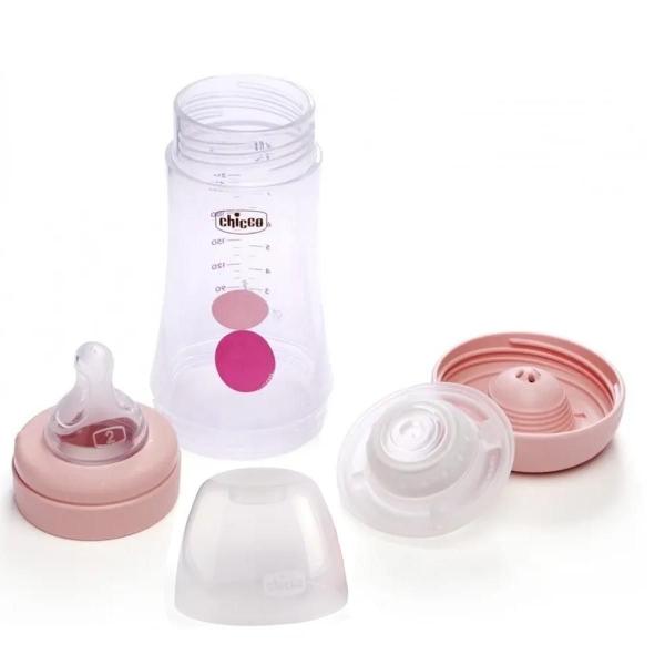 Imagem de Mamadeira Chicco Recém Nascido Perfect 5 150/250/330Ml Rosa