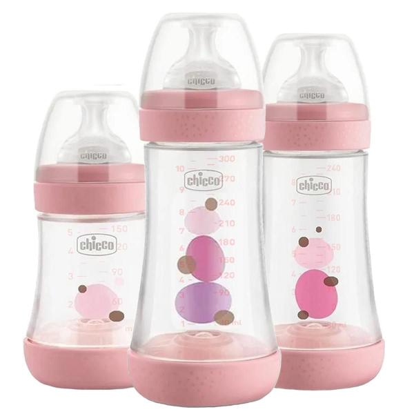 Imagem de Mamadeira Chicco Recém Nascido Perfect 5 150/250/330Ml Rosa