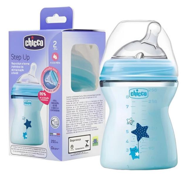 Mamadeira Chicco step Up 250ml azul Imagem de Mamadeira Chicco step Up 250ml azul