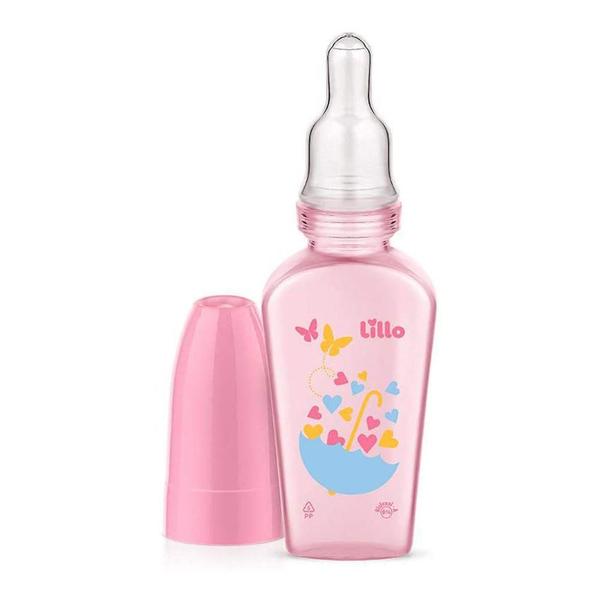 Imagem de Mamadeira Chuquinha Lillo Com Bico Silicone 50 ML Azul Rosa